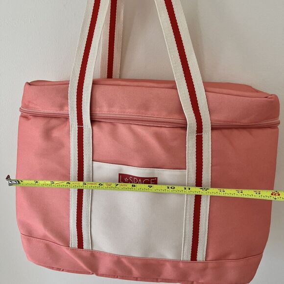 Peach Pink L*Space Cooler Insulated Tote Bag - 16" L x 12" H x 6" D - NWOT - Picture 8 of 11